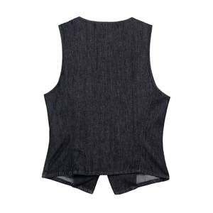 Nuevo Chaleco Vaquero de Mujer para Primavera, Cintura Ajustada, Cuello Redondo, Sin Mangas, Ecológico, Transpirable, Estilo Vintage - Product Image 2