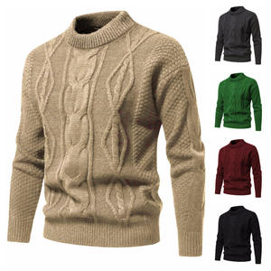 Suéter de Punto para Hombre WARPRO INDUSTRY, Manga Larga, Color Sólido, Invierno, Casual, 100% Algodón, Antiarrugas, Transpirable - Product Image 6