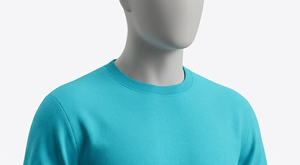 เสื้อสเวตเชิ้ตคอกลมสีเทอร์ควอยซ์สำหรับผู้ชาย ทรงปกติ ผ้าถัก 100% คอตตอน สวมใส่สบายๆ ในฤดูใบไม้ร่วง - Product Image 2