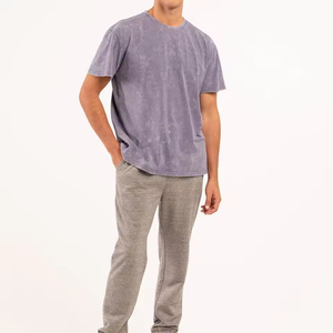 T-shirt unisexe 100 % coton pour homme, coupe formelle, délavé à l'acide, léger, haute qualité, personnalisable (logo et couleur) - Product Image 4