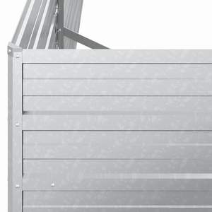 Grandes jardinières et bacs à fleurs surélevés en acier galvanisé argenté - Product Image 6