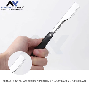 Couteau de barbier pliant de qualité supérieure, rasoir en acier inoxydable à bord droit pour la barbe, pour hommes et coiffeurs professionnels - Product Image 6