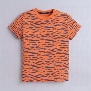 Camiseta de Algodón Estampada para Niños, Informal, de Manga Corta, Suave y Transpirable, para Uso Diario en Verano, Camiseta Gráfica para Niños, Ligera y Moderna - Product Image 4
