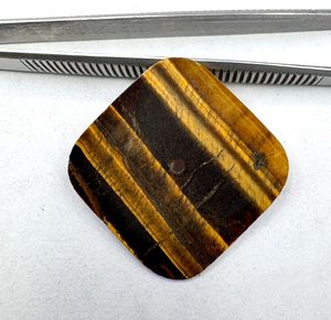 Esfera de Reloj K Gems con Movimiento NH35, Piedra de Ojo de Tigre Natural Marrón/Negro, Disco de 28.50mm, 1mm de Grosor, Fabricación Clásica y Elegante 1849w - Product Image 4