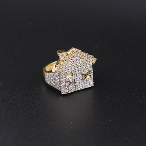 Anillo de Boda de Plata de Ley 925 con Moissanita Tallada, Estilo Hip Hop, Chapado en Rodio, Regalo de Aniversario para Él - Product Image 3