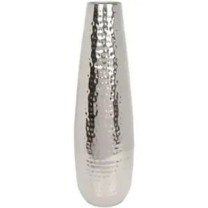Jarrones de Metal Plateado Martillado, Macetas de Metal Modernas y Elegantes a Precio de Mayoreo para Decoración del Hogar y Hoteles - Product Image 1