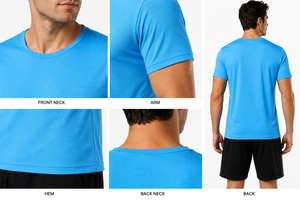 Custom OEM Men's <b>Athletic</b> Performance T Shirt Quick Dry Moisture-Wicking Gym Running Tee Wholesale Manufacturer - Product Image 3