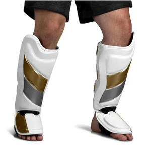 Protector de Piernas de Cuero Vacuno y Nailon, Personalizable, para Entrenamiento de Artes Marciales, Protección Profesional Completa, Ligero, Superventas - Product Image 3