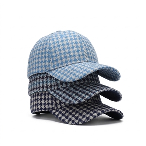 Gorra de Béisbol Unisex de 6 Paneles con Patrón a Cuadros 2026011703, 100% Poliéster/Algodón, Primavera/Otoño - Product Image 2