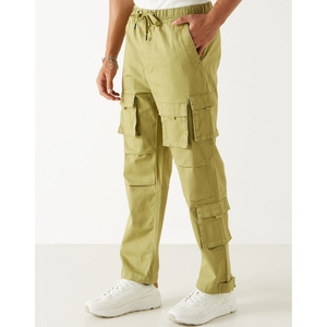 New Arrival Fall Winter Workout Fitness Cargo Pockets <b>Running</b> Jogging Pants Adults Cotton Fleece Jogger for Men - Product Image 3
