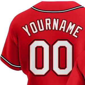 Red White Black Authentic Baseball Jersey for Men Button Down Team Uniform Breathable Lightweight <b>Athletic</b> Tournament Sports - Product Image 5