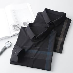 Men's Striped Dress Shirt Long Sleeve Turn-Down Collar Woven Poplin Smart Casual Autumn Formal Button Up Shirt - Product Image 6