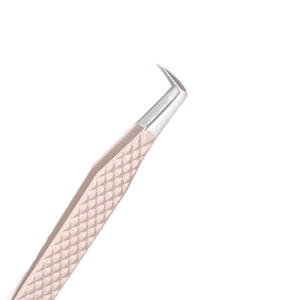 Pinzas para Pestañas de Acero Inoxidable Ecológicas con Marca Privada Personalizada, Punta Puntiaguda, Agarre Nano, Logotipo Impreso con Fibra de Diamante - Product Image 5