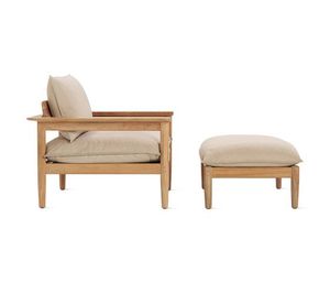 Fauteuil d'extérieur en teck confortable pour jardin, unité de canapé de loisirs - Product Image 2