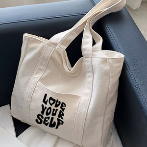 Sac fourre-tout en toile de coton à bas prix, imprimé, sac à bandoulière en tissu, écologique, réutilisable, sac de shopping, sac de voyage, sac de rangement scolaire - Product Image 1