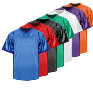 Maillot de football unisexe à col en V et manches courtes, imprimé en 3D, logo personnalisé, couleur unie, maille respirante en polyester, toutes saisons, coupe classique - Product Image 1