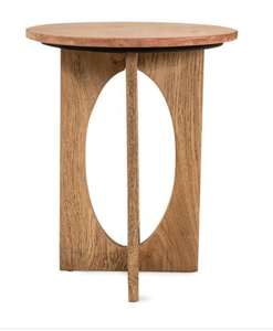 <b>Round</b> Wooden <b>Side</b> <b>Table</b> Solid Wood Accent Coffee <b>Table</b> Modern End <b>Table</b> for Living Room Bedroom Hotel - Product Image 1