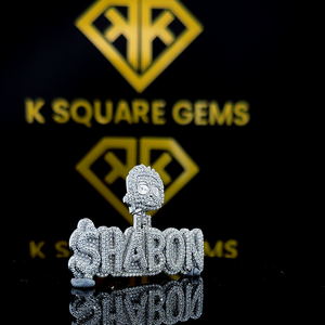 Pendentif Shabon Hip Hop pour Homme, Micro-Pavé Moissanite Qualité VVS, Alliage Plaqué Rhodium, Charme de Luxe, Collier Tendance, Bijou de Fête - Product Image 3