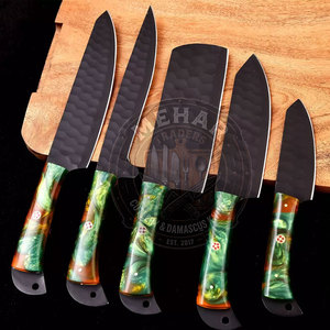 Factory Direct Supply Damascus Kitchen <b>Knife</b> <b>Set</b> Custom Design Online Sale Damascus Kitchen <b>Knife</b> <b>Set</b> - Product Image 4