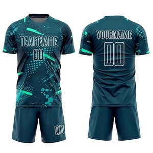 ชุดเสื้อฟุตบอลแบบซับลิเมชั่นสั่งทำพิเศษสำหรับผู้ชาย แขนสั้น คอกลม ผ้าโพลีเอสเตอร์ซับเหงื่อ พิมพ์ชื่อทีม เหมาะสำหรับทุกฤดูกาล - Product Image 3