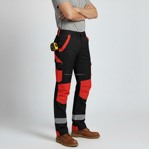 High Quality Men <b>Work</b> <b>Trousers</b> Customizable Heavy Duty Safety Pants ANSI Class 2 LED Flash Waterproof <b>Knee</b> <b>Pad</b> - Product Image 4