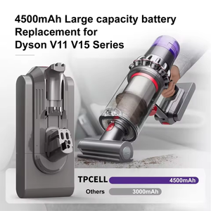 Batterie amovible TPCELL pour aspirateur <span class=keywords><strong>Dyson</strong></span> <span class=keywords><strong>V11</strong></span>/V15, cellule TABLESS 4/5Ah, compatible <span class=keywords><strong>V11</strong></span> Absolute, <span class=keywords><strong>V11</strong></span> <span class=keywords><strong>Animal</strong></span>, <span class=keywords><strong>V11</strong></span> Fluffy <span class=keywords><strong>Extra</strong></span> - Product Image 2