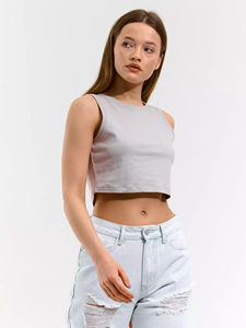 Top Corto para Mujer, Estilo Baby Tank, Moda Boutique, Verano, Vacaciones, Casual, Venta al por Mayor, Diseño de Logotipo Personalizado, Ropa Urbana - Product Image 4