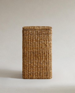 Natural Rattan <b>Storage</b> <b>Basket</b> Rectangle Eco-Friendly Rustic Style Sundries <b>Storage</b> Box With Lid - Product Image 2