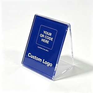 Support de Table en Acrylique Personnalisé avec Logo, Présentoir Transparent, Cadre pour Code QR, Porte-Menus de Bureau pour Restaurant et Promotion au Bureau - Product Image 3