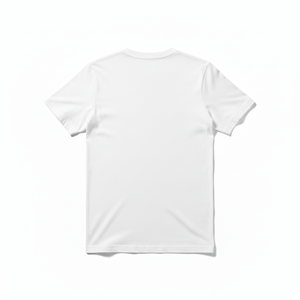 เสื้อยืดแขนสั้นสีขาวสำหรับผู้ชายพิมพ์ลายภูเขาทรงเรขาคณิตทรงปกติคอกลมสไตล์ลำลอง - Product Image 5