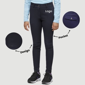 Pantalon d'équitation pour enfants avec poche, confortable, extensible, durable, pour l'entraînement, la compétition et les spectacles - Product Image 1