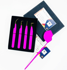 Ensemble de pinces à cils antistatiques durables en acier inoxydable Somofy Enterprises, outils de précision 45/75/90, pointe lisse, boîte de 10 mm - Product Image 4