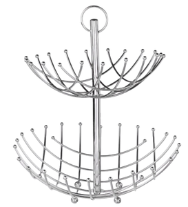 Food Fruit Vegetable Storage <b>Table</b> Decor <b>Basket</b> Contemporary Style Fruit <b>Basket</b> Modern Design Black Iron Metal Wired <b>Basket</b> - Product Image 5