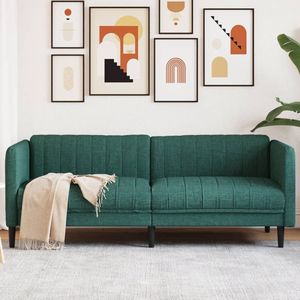Sofá Grande Verde Oscuro 100% Poliéster, Muebles Duraderos para Sala de Estar con Construcción de Madera Contrachapada y Madera Sólida - Product Image 1