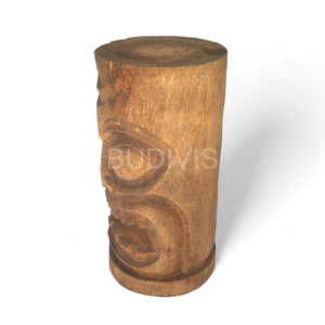Traditional Tiki Face Wooden Coffee Stool Handmade Ethnic Furniture for Wholesale Tropical Interior <b>Display</b> - Product Image 3