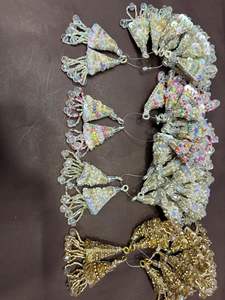 Borlas Latkan Hechas a Mano con Relieve para Vestidos Saree de Mujer, Accesorios Decorativos Étnicos con Cuentas para Dupatta, Plazo de Entrega de Muestra de 7 Días - Product Image 4