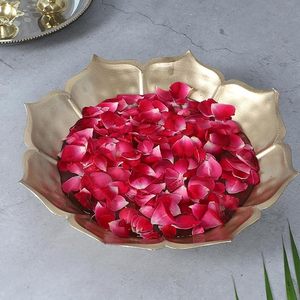 Bol décoratif en métal en forme de fleur pour la décoration de la maison, élégant bol à bougies flottantes pour les festivals, centre de table - Product Image 5