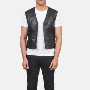Chaleco de Cuero Genuino Premium para Hombre con Diseño Clásico y Ajuste Cómodo para Uso Casual y Motociclista - Product Image 5