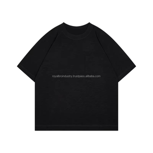 T-shirts Publicitaires Personnalisés Neufs, Coupe Ample et Oversize, en Coton Lourd 100% Coton, Tissu Tricoté Couleur Unie, Vente en Gros - Product Image 6