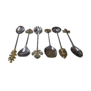 Autumn Leaf <b>Serving</b> <b>Spoon</b> Cutlery Decorative Metal <b>Serving</b> <b>Spoons</b> for Dining Table Kitchen Gifting - Product Image 4