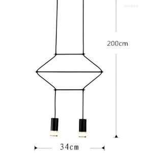 Lustre LED en acier inoxydable et verre, style nordique simple et créatif, lignes géométriques ovales, pour restaurant, villa, salon - Product Image 6
