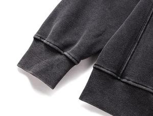 High Quality 100% Cotton Acid Washed Hoodie High Street Series Washing <b>Sweater</b> Stone Washed <b>Vintage</b> Hoodie - Product Image 3