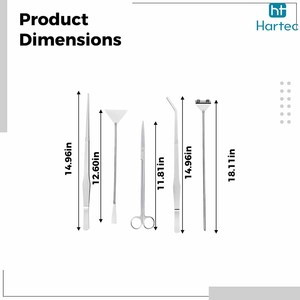 Juego de Herramientas para Acuarios de Acero Inoxidable con Logotipo Personalizado, Tijeras Profesionales para Acuarios, Pinzas, Kit de Limpieza - Product Image 2