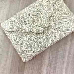 Sac fourre-tout promotionnel artisanal de luxe indien fait main, forme baguette, perles de verre multicolores, décontracté et durable - Product Image 3