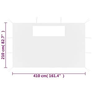 Paredes Laterales Blancas para Gazebo de 2 Piezas con Ventanas, Accesorios para Carpas de Tela Oxford, Uso en Exteriores de Verano - Product Image 6
