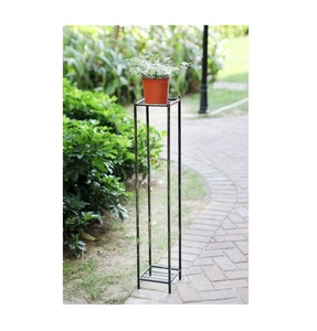Support de pot de fleurs en fer noir pour une décoration durable de la maison et du jardin, intérieur, extérieur, balcon, patio - Product Image 6