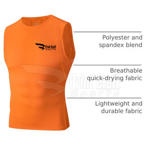 Stretchable Best Selling Sleeveless <b>Compression</b> <b>Shirts</b> Low Price Adults Sleeveless <b>Compression</b> <b>Shirts</b> - Product Image 5