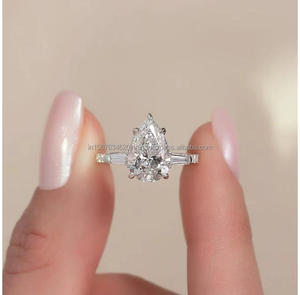 Anillo de Compromiso/Boda Vintage de Diamante Cultivado en Laboratorio IGI, Oro Amarillo de 14k, Unisex, Oro Blanco Fino, Ideal para Aniversarios y Fiestas - Product Image 1