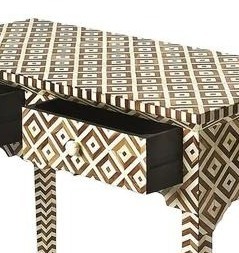 Mesa Consola de Diseño Art Deco Hecha a Mano con Incrustaciones de Hueso de Alta Calidad - Product Image 5