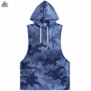 Sudadera sin mangas transpirable de mezclilla azul camuflaje, fácil de lavar, para adultos, hecha en Pakistán, uso diario, precio mayorista - Product Image 5